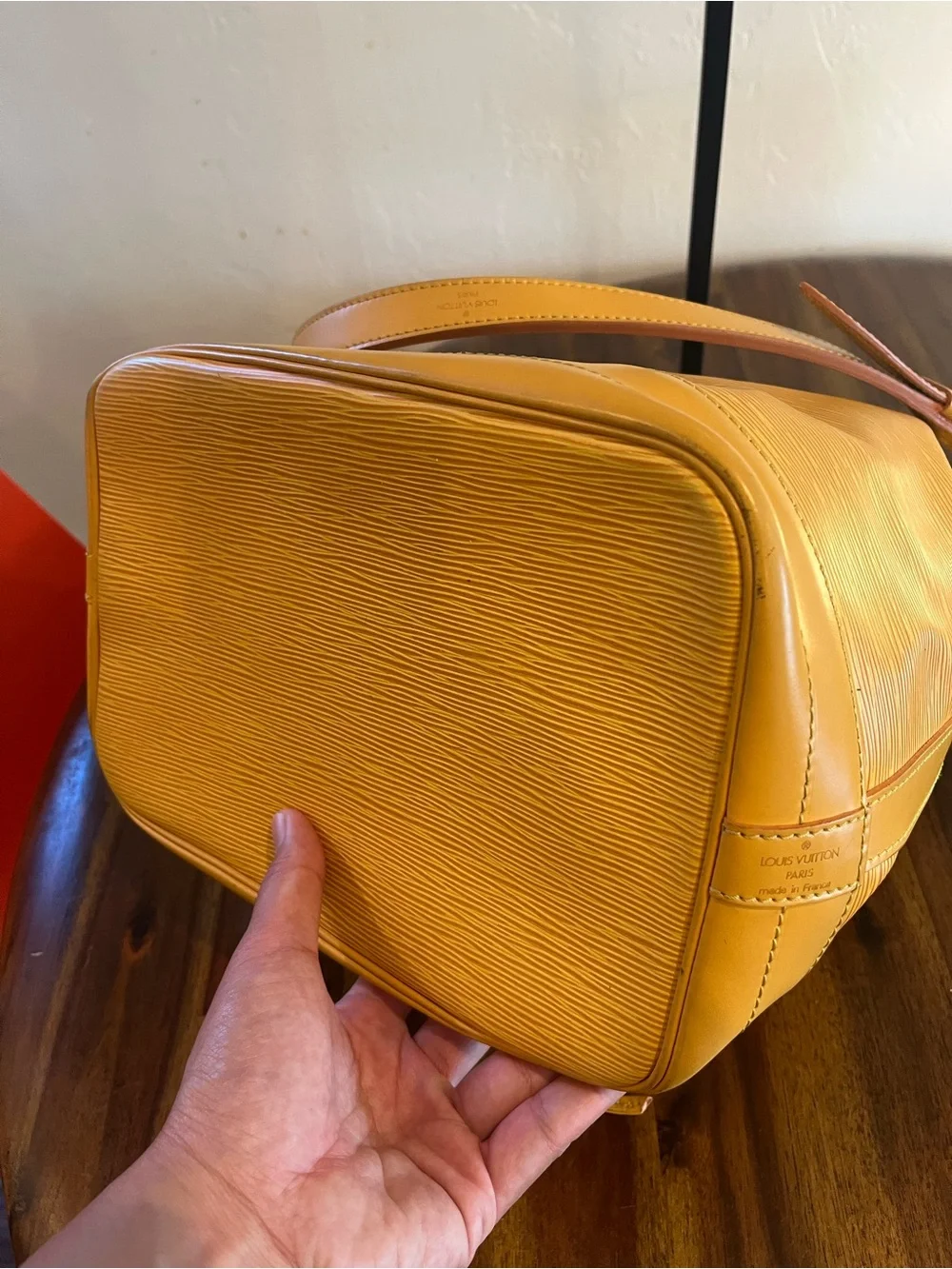 Louis Vuitton Yellow Epi Leather Noé GM
